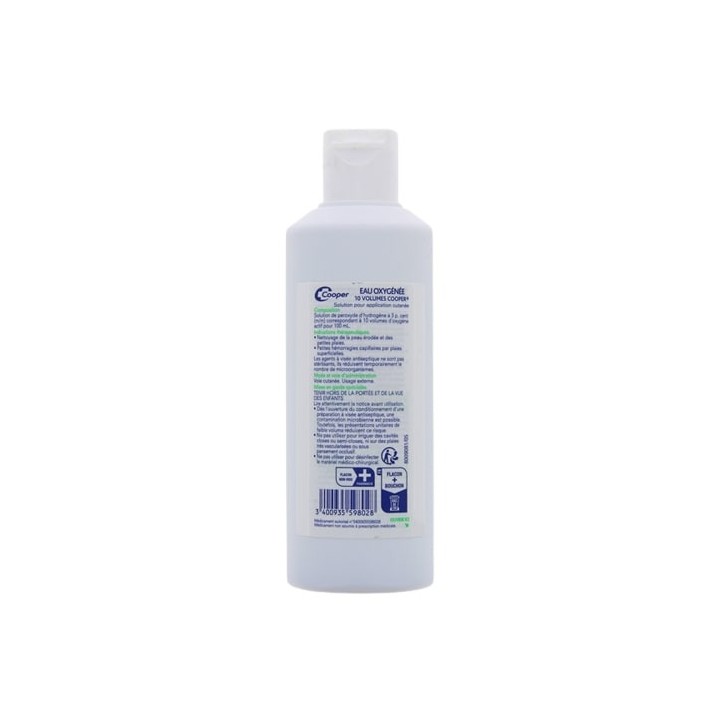 Eau oxygénée 10 volumes 125ml Cooper - IllicoPharma