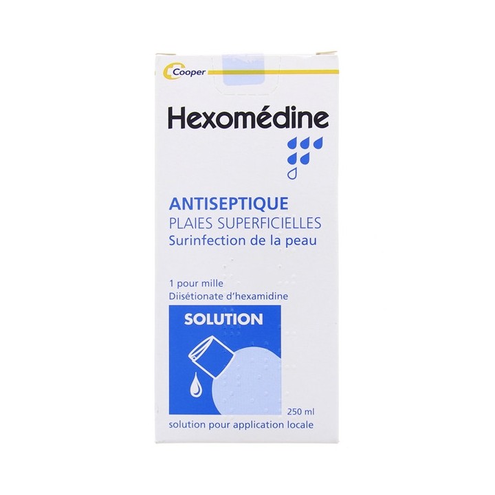 Hexomedine 0,1% Solution 250ml - Cooper - Désinfectant - Pharmacie IllicoPharma