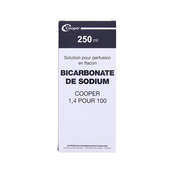 Bicarbonate de sodium Cooper 1,4% 250ml, Liquide, e-Pharmacie IllicoPharma