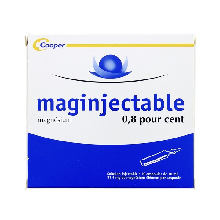 MAGinjectable 0,8% 12Amp/10ml, Magnésium, Pharmacie en ligne IllicoPharma