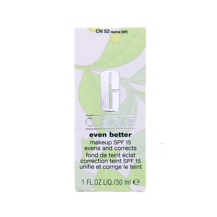 Even Better Fond de teint Eclat Correction SPF15 - 52 Neutral  – Clinique – IllicoPharma