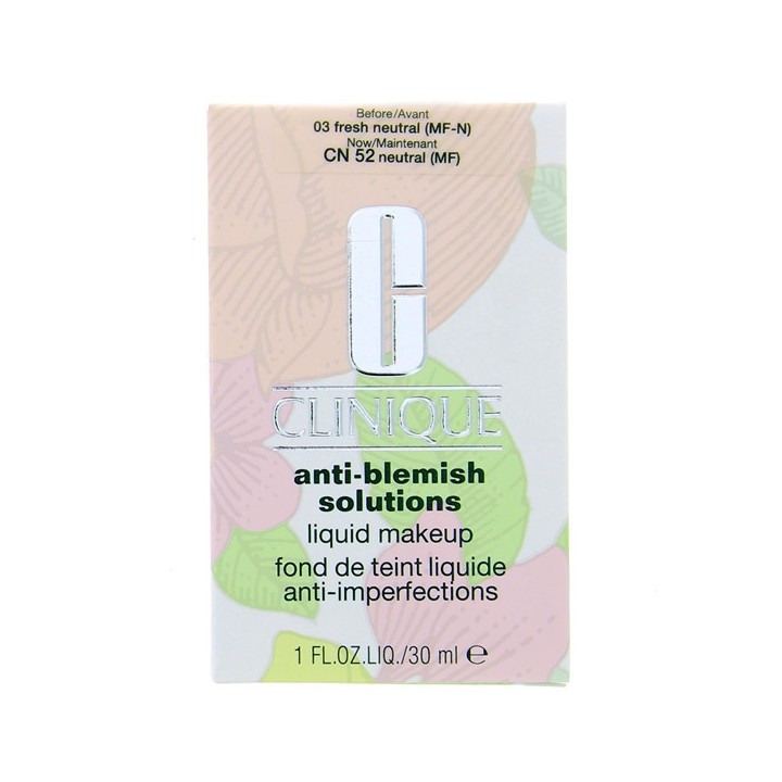 Anti-blemish Solutions Fond de teint Liquide 52 Neutral  – Clinique – IllicoPharma