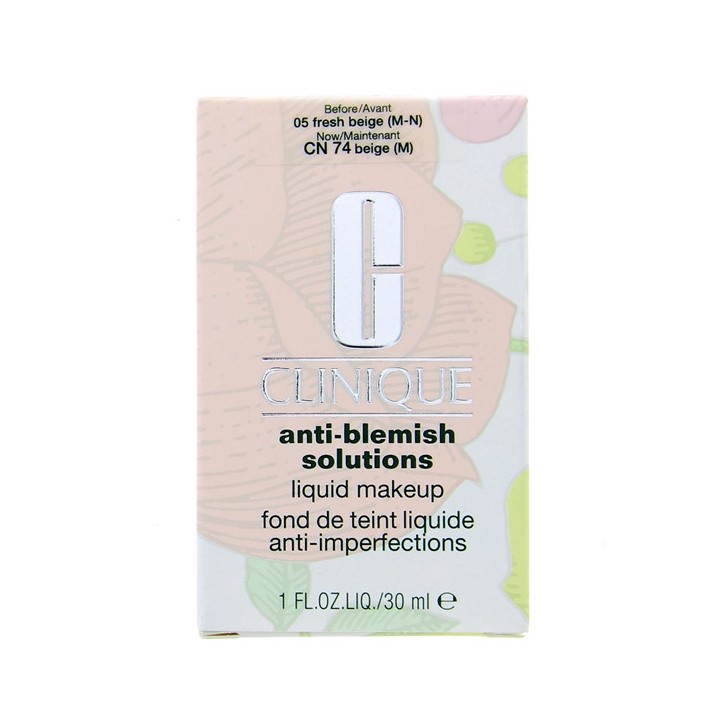 Anti-blemish Solutions Fond de teint Liquide 74 Beige  – Clinique – IllicoPharma