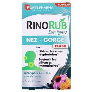 Rinorub Eucalyptus Nez Gorge Flash x15cpr Forté Pharma - IllicoPharma