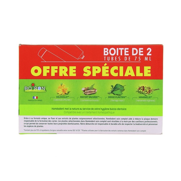 Homeodent Dentifrice Anis lot de 2x75ml - Boiron - Dentifrice adulte - IllicoPharma