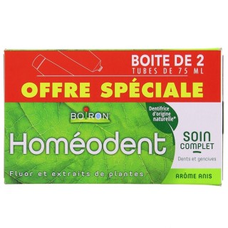 Homeodent Dentifrice Anis lot de 2x75ml - Boiron - Dentifrice adulte - IllicoPharma
