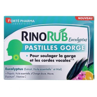 RinoRub Eucalyptus Pastilles Gorge x20 - Forté Pharma - IllicoPharma