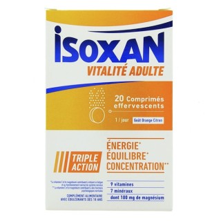 Isoxan Vitalité Adulte - 20 comprimés effervescents - IllicoPharma