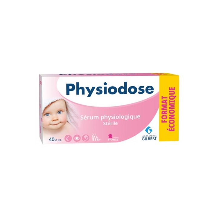 Physiodose Sérum Physiologique Stérile 40x5ml - Gilbert - IllicoPharma