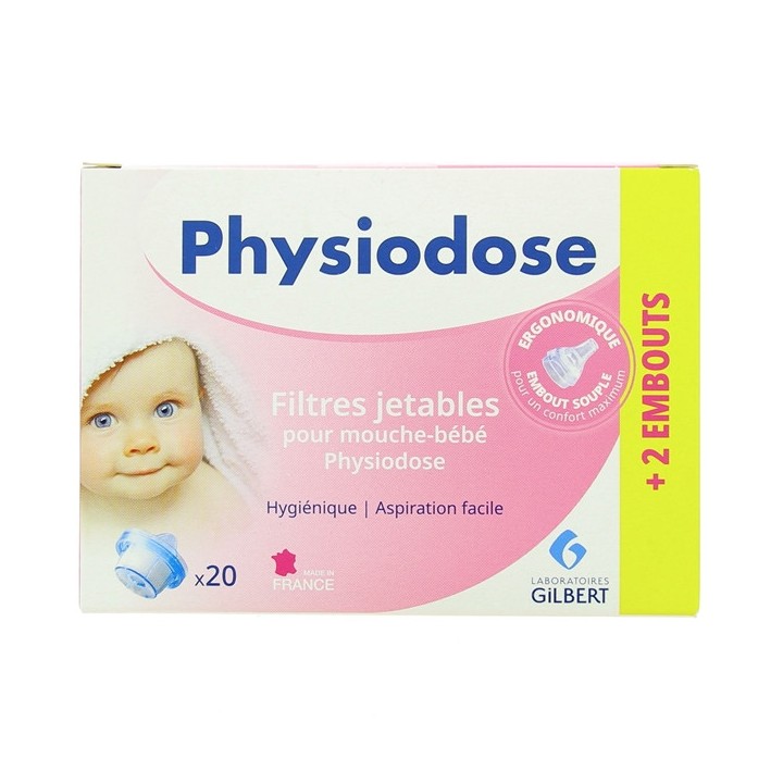 Physiodose Filtres jetables pour mouche bébé x20 - Gilbert - IllicoPharma