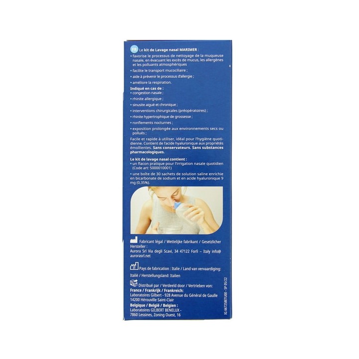 Marimer Kit Lavage nasal 1 flacon + 30 sachets - Gilbert - IllicoPharma