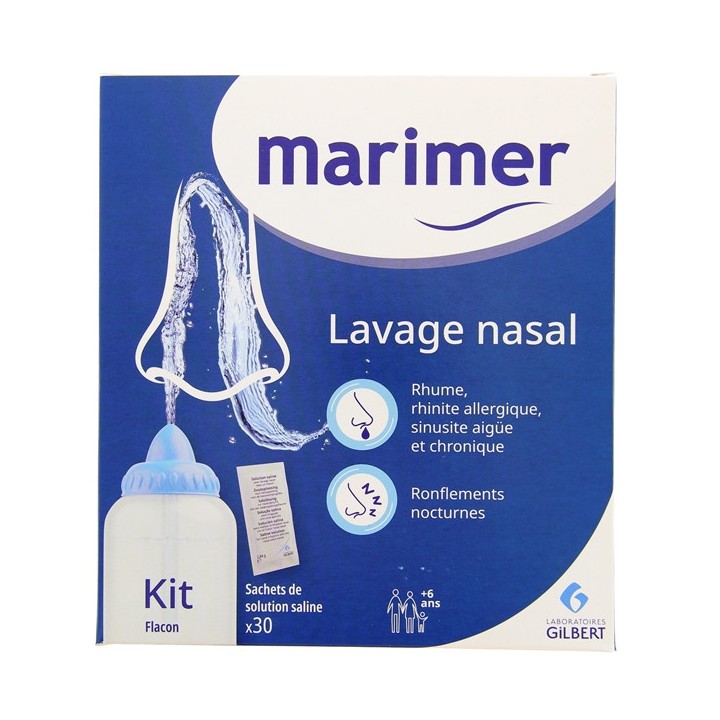 Marimer Kit Lavage nasal 1 flacon + 30 sachets - Gilbert - IllicoPharma