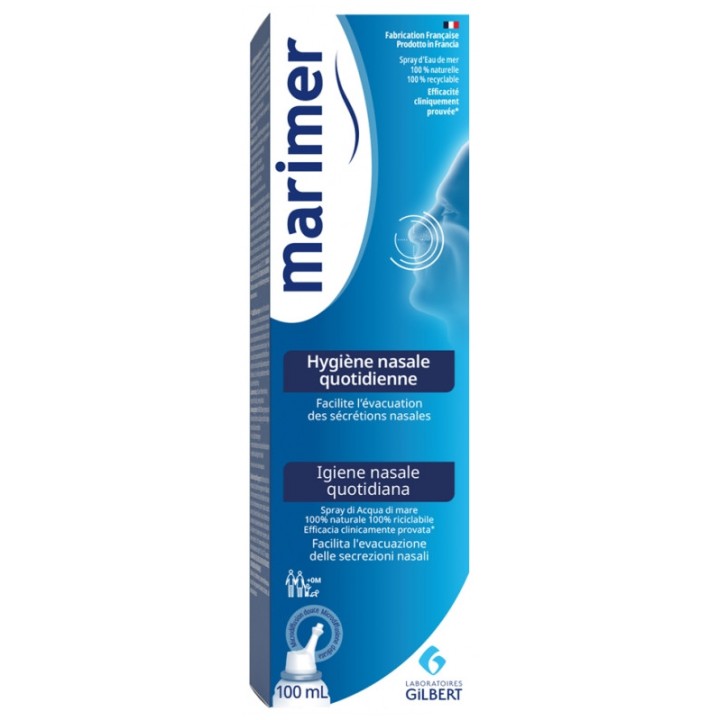 Marimer Hygiène nasale quotidienne Spray 100ml - Gilbert - IllicoPharma
