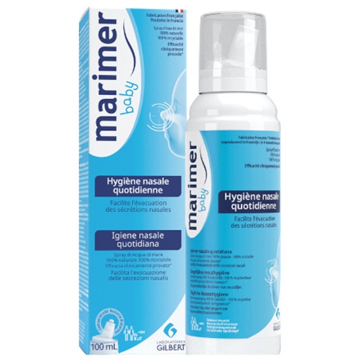 Marimer Baby Hygiène nasale quotidienne Spray 100ml - Gilbert - IllicoPharma