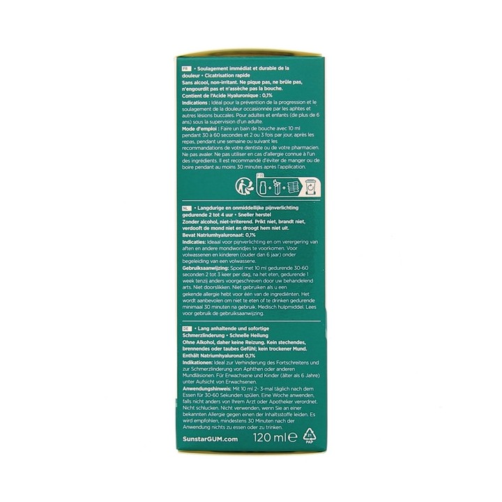 AftaClear Bain de bouche Aphtes 120ml - GUM - IllicoPharma