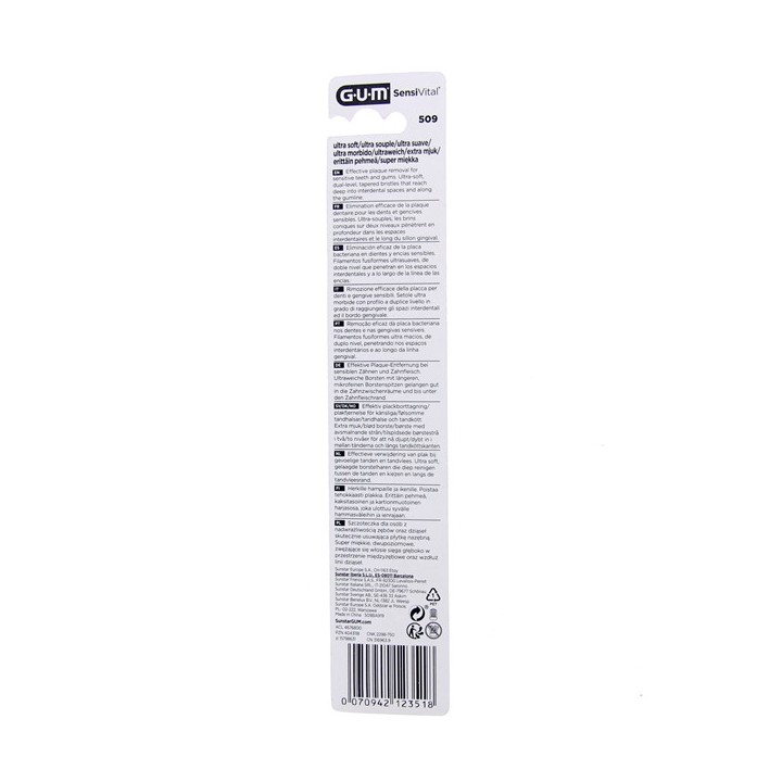 Brosse à dents SensiVital Ultra-souple 509 - Gum - IllicoPharma