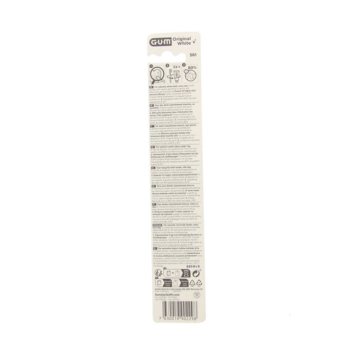 Brosse à dents Original White Souple Compacte 561 - Gum - IllicoPharma