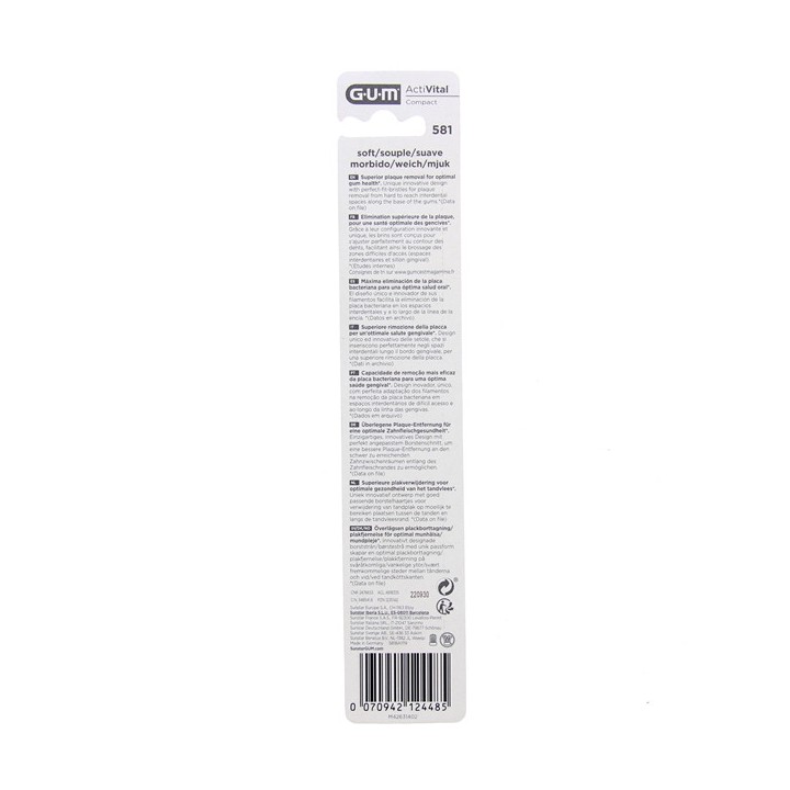 Brosse à dents ActiVital Souple Compacte 581 - Gum - IllicoPharma
