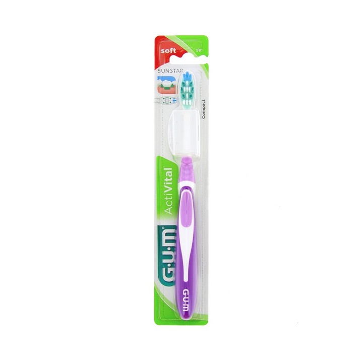 Brosse à dents ActiVital Souple Compacte 581 - Gum - IllicoPharma
