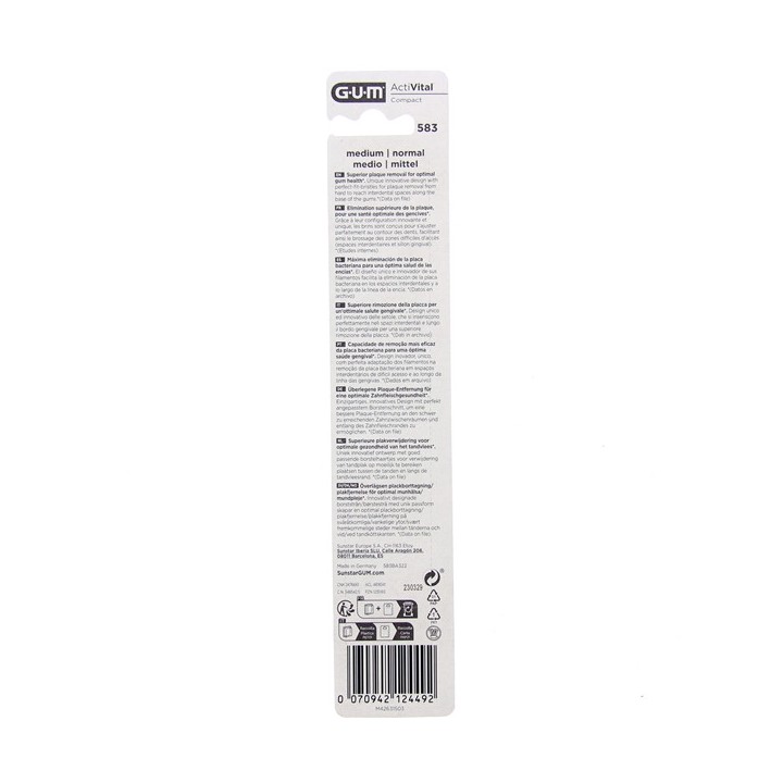 ActiVital Medium Compacte - Gum - Brosses à dents manuelles - IllicoPharma