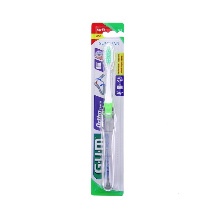 Brosse à dents Voyage Ortho Souple 125 - Gum - IllicoPharma
