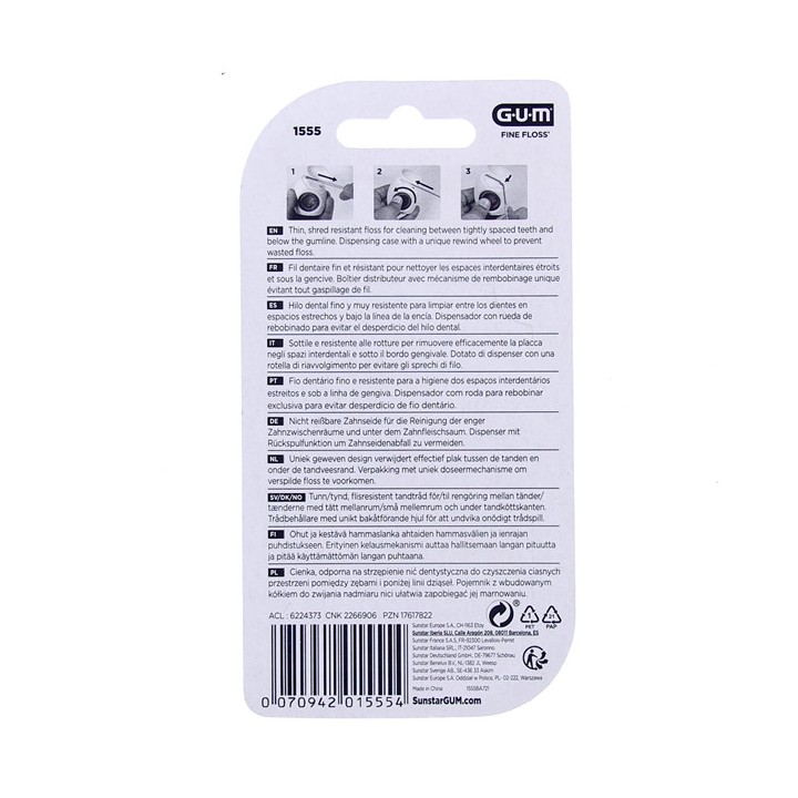 Fil dentaire Fine Floss 55m - Gum - IllicoPharma