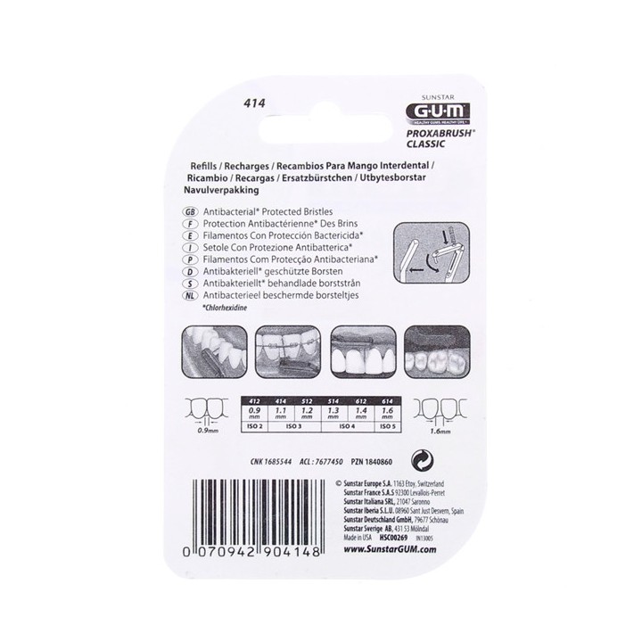 Proxabrush Classic Recharge 1,1mm x8 Brossettes - Gum - IllicoPharma