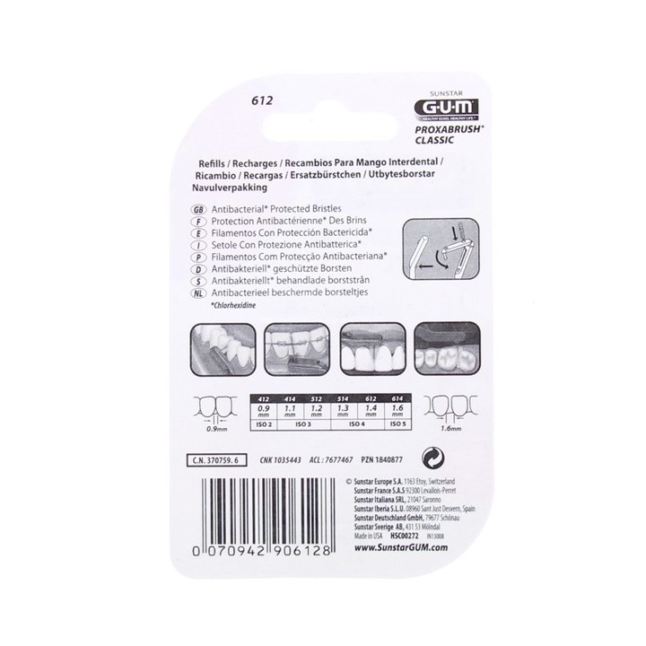 Proxabrush Classic Recharge 1,4mm x8 Brossettes - Gum - IllicoPharma