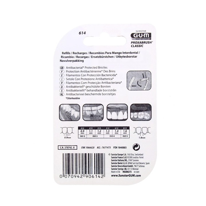 Proxabrush Classic Recharge 1,6mm x8 Brossettes - Gum - IllicoPharma