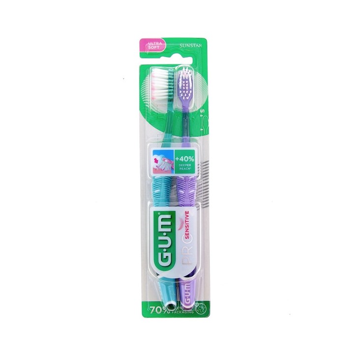 Brosse à dents Pro Sensitive Ultra-souple 510 x2 - Gum - IllicoPharma