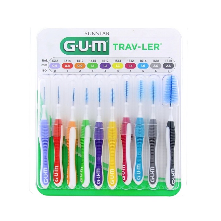 Trav-ler brossettes inerdentaires Multipack x10 tailles - Gum - IllicoPharma