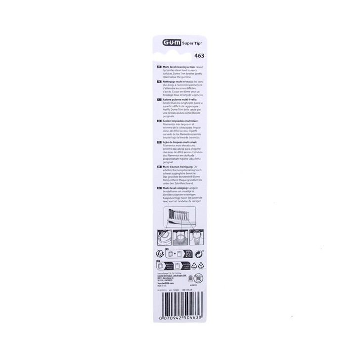 Brosse à dents Super Tip Medium Compacte - Gum - IllicoPharma