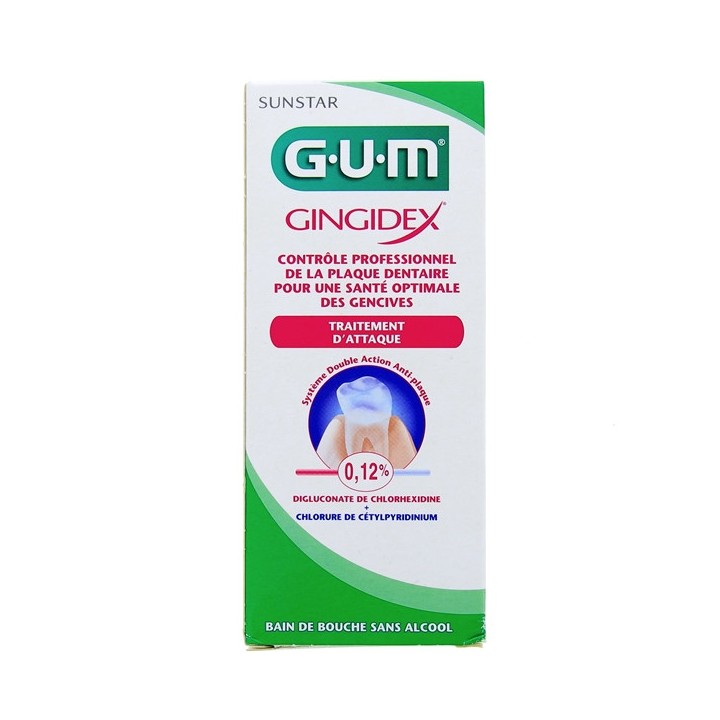 Bain de bouche Gingidex 0,12% 300ml - Gum - IllicoPharma