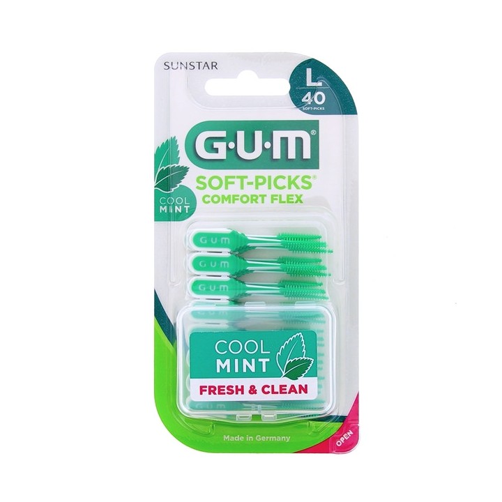 Bâtonnets Interdentaires Soft-Picks Comfort Flex Cool Mint L x40 Gum - IllicoPharma