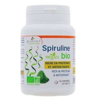 Spiruline Bio x100 comprimés - 3 Chênes