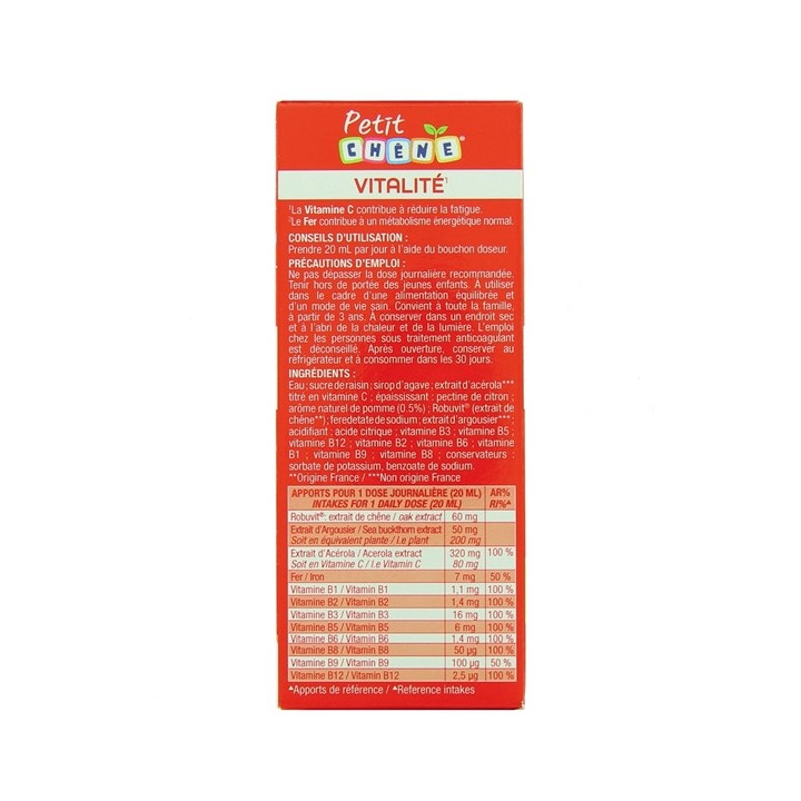 Petit chêne Vitalité Sirop 125ml - Les 3 chênes – IllicoPharma