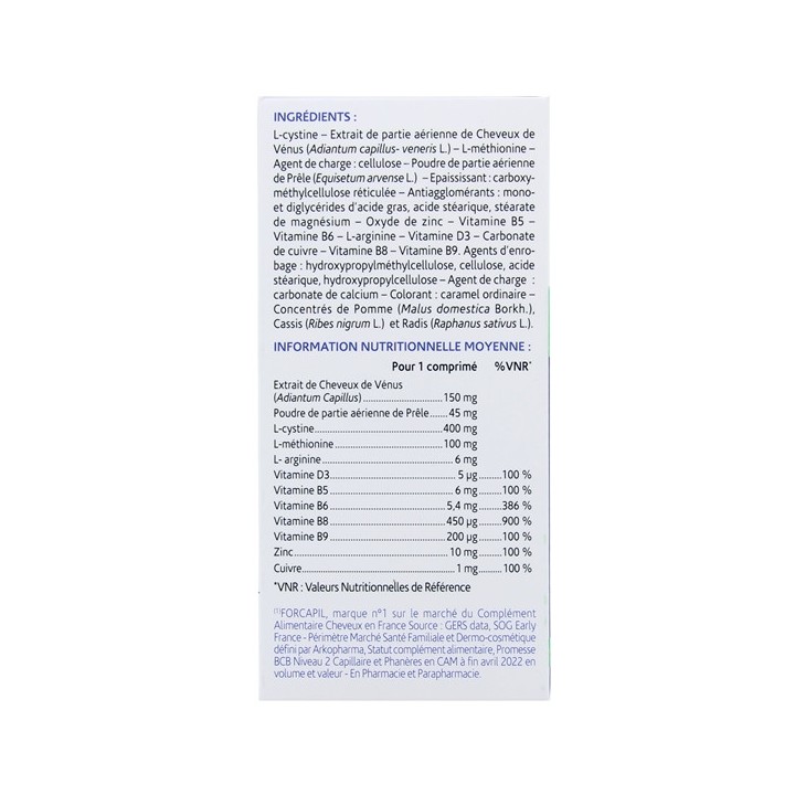 Forcapil Anti-chute 2 mois achetés + 1 offert - Arkopharma - En vente chez Illicopharma