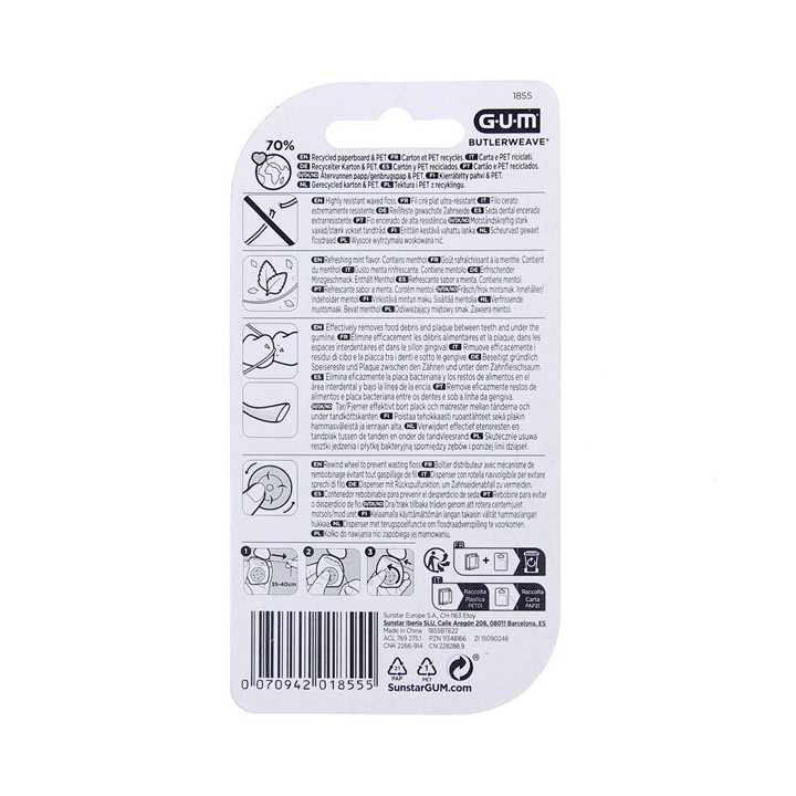 Butlerweave fil dentaire 55m - Gum - IllicoPharma