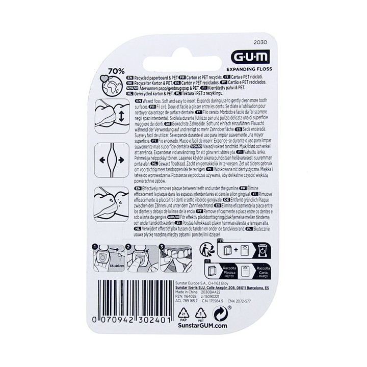 Expanding Floss fil dentaire 30m - Gum - IllicoPharma