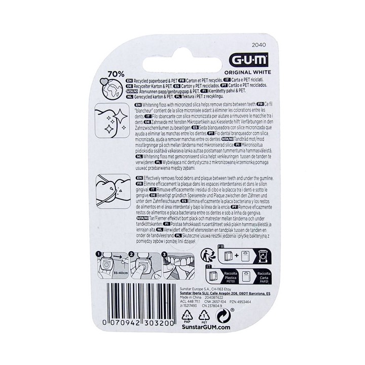 Fil dentaire Original White 30m - Gum - Pharmacie en ligne IllicoPharma