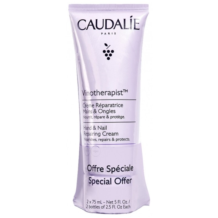 Vinotherapist Crème Réparatrice Mains & Ongles 2x75ml – Caudalie – IllicoPharma