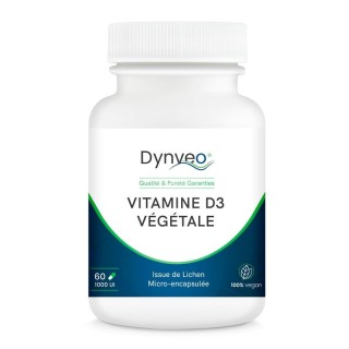 Vitamine D3 Végétale Vegan 2000 UI – 60 gélules – Dynveo – IllicoPharma