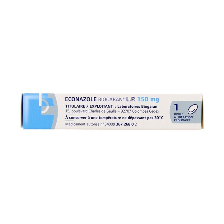 Econazole Biogaran LP 150mg Ovule x1-Troubles féminins, mycoses-IllicoPharma