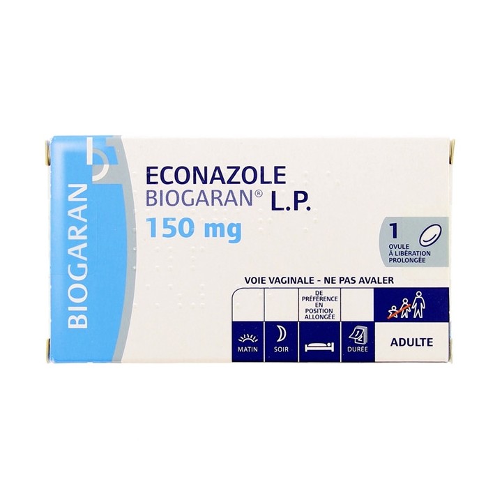 Econazole Biogaran LP 150mg Ovule x1-Troubles féminins, mycoses-IllicoPharma