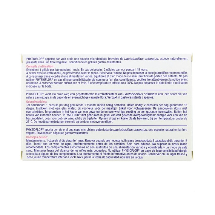 Physioflor Microbiotiques voie orale - Iprad - En vente chez Illicopharma