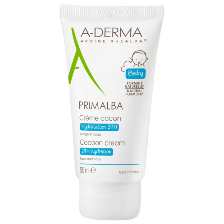 Primalba Crème Cocon Bébé Hydratation 24h 50ml - A-Derma - IllicoPharma