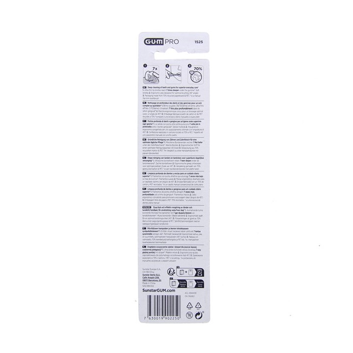 Brosse à dents Pro Souple Compacte 1525 x2 Gum - IllicoPharma
