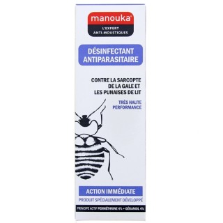 Spray Désinfectant Antiparasitaire Punaise de Lit 200ml Manouka - IllicoPharma