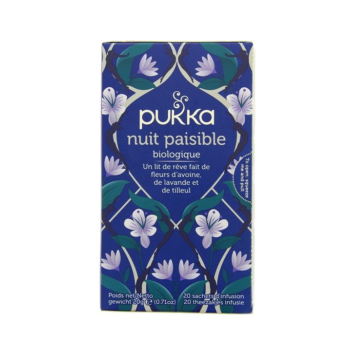 Infusion Nuit Paisible Bio x20 sachets – Pukka – IllicoPharma