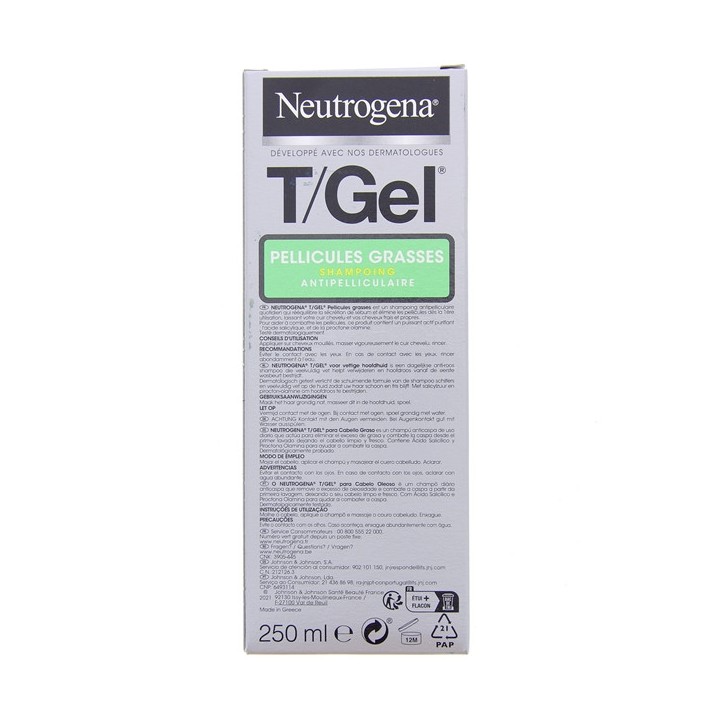 T/GEL Shampooing Pellicules Grasses 250ml - Neutrogena - IllicoPharma